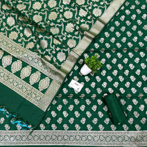 Green Shringar Katan Silk Banarasi Suit