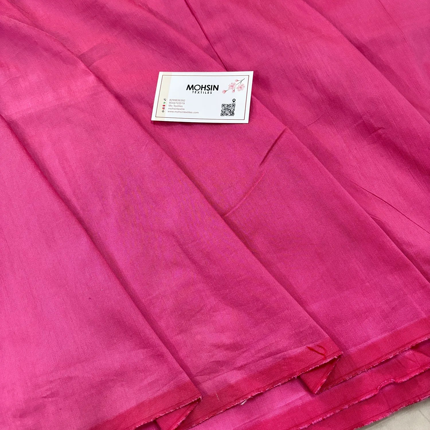 Light Pink Plain Cotton Silk Fabric