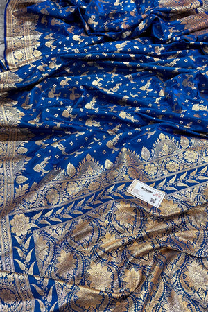 Firozi Victory Katan Silk Banarasi Saree