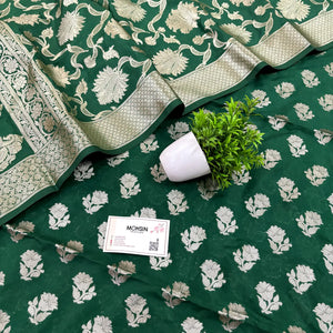 Green Shringar Katan Silk Banarasi Suit