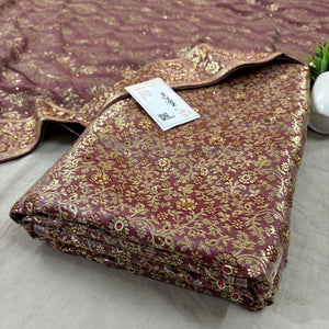 Onion Stone Work Kimkhab Silk Banarasi Gharara