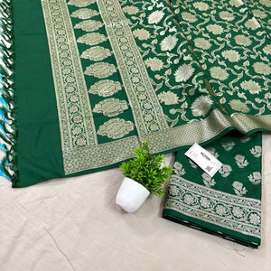 Green Shringar Katan Silk Banarasi Suit
