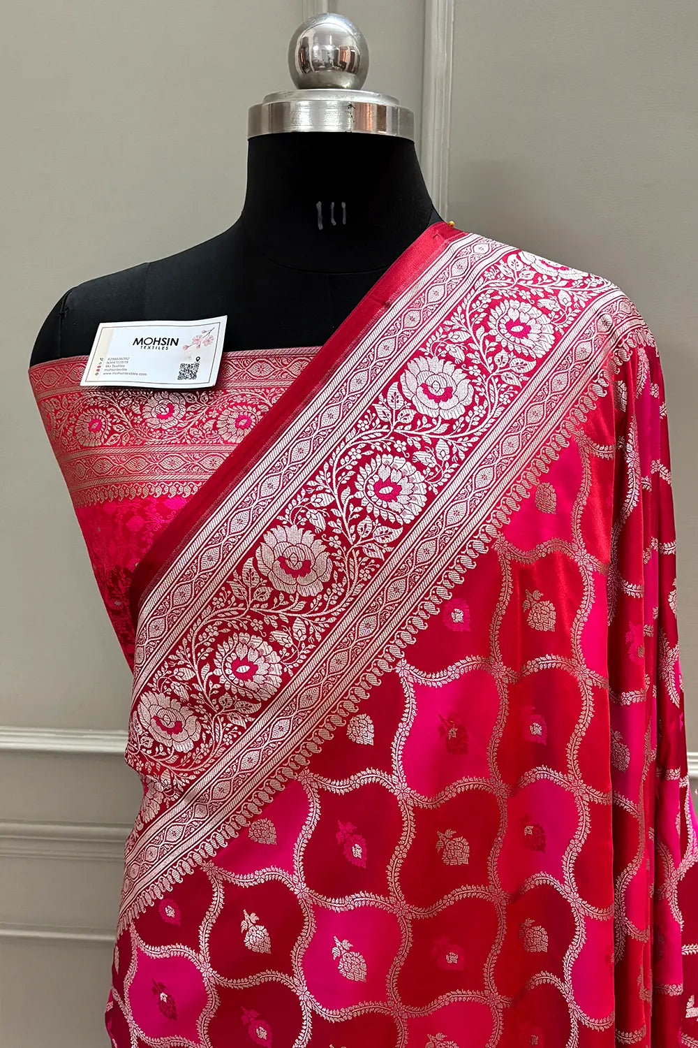 Pink Ghulam Buti Katan Silk Banarasi Saree
