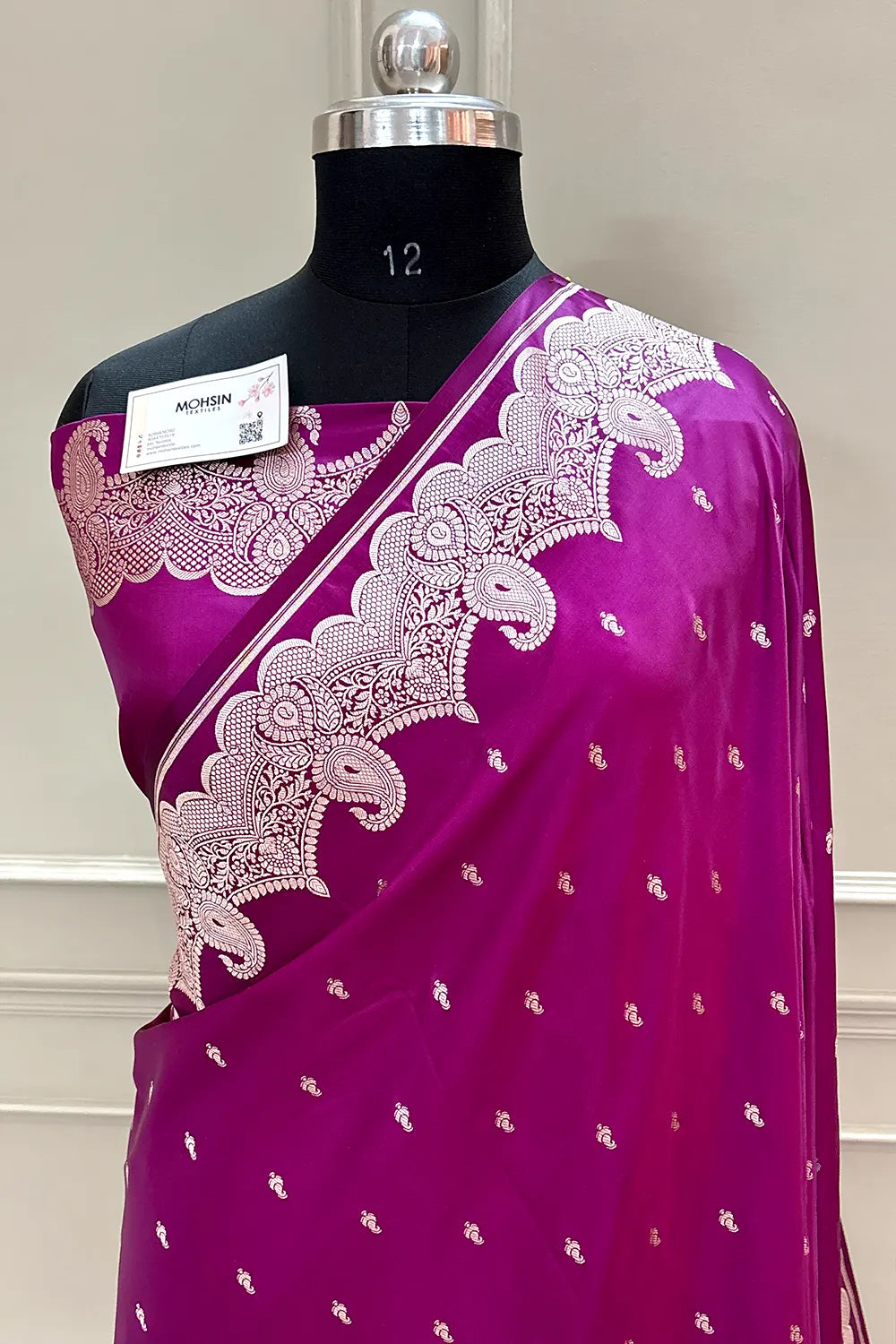 Purple Deepak Buti Katan Silk Banarasi Saree