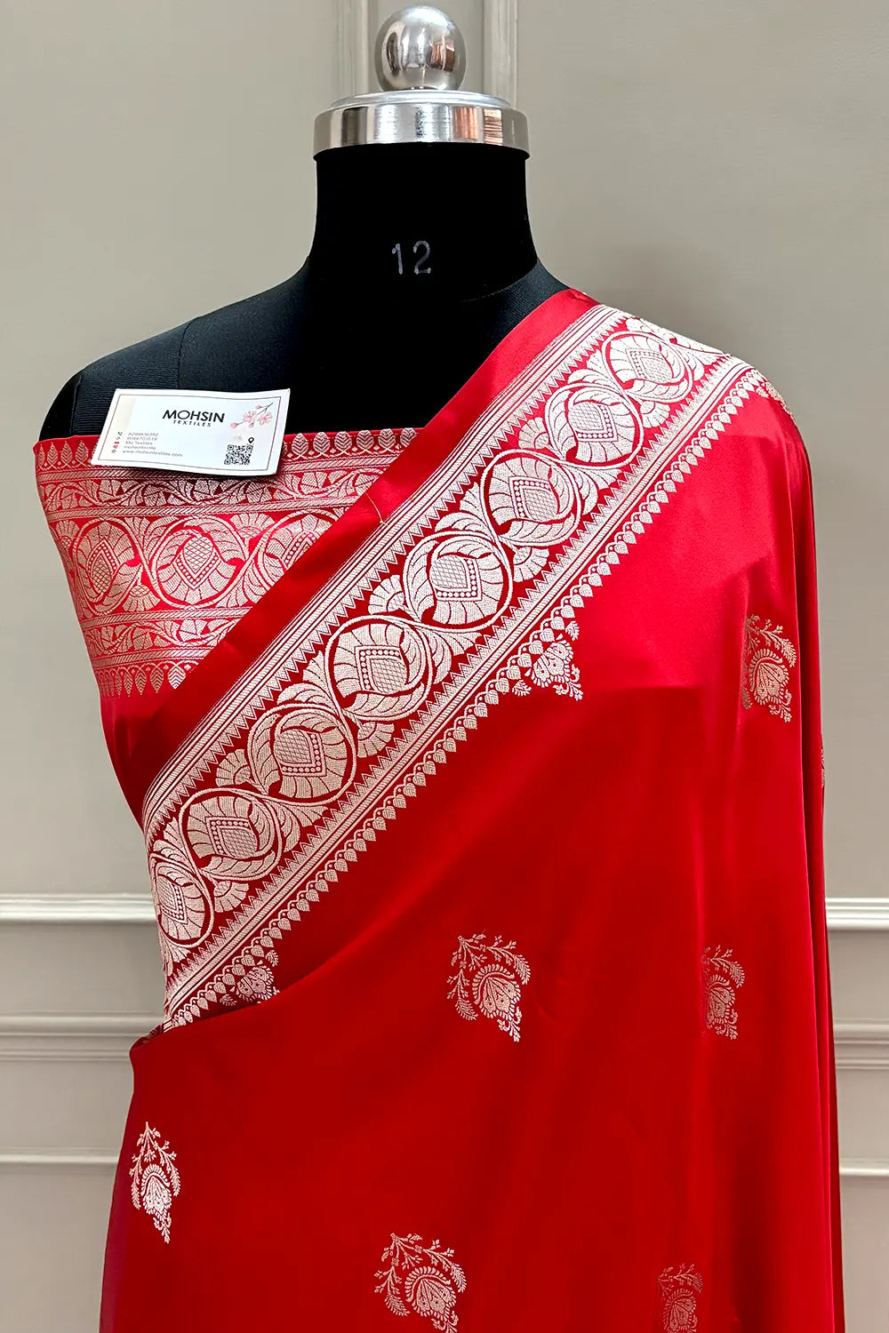 Red Kohinoor Buti Katan Silk Banarasi Saree