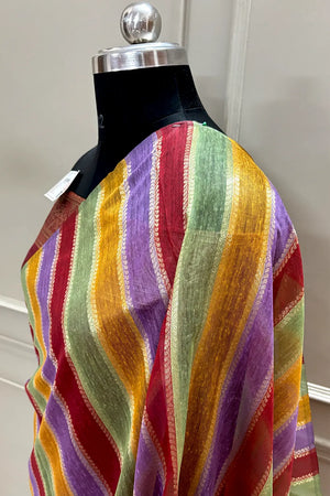 Maroon Resham Zari Cotton Silk Banarasi Saree