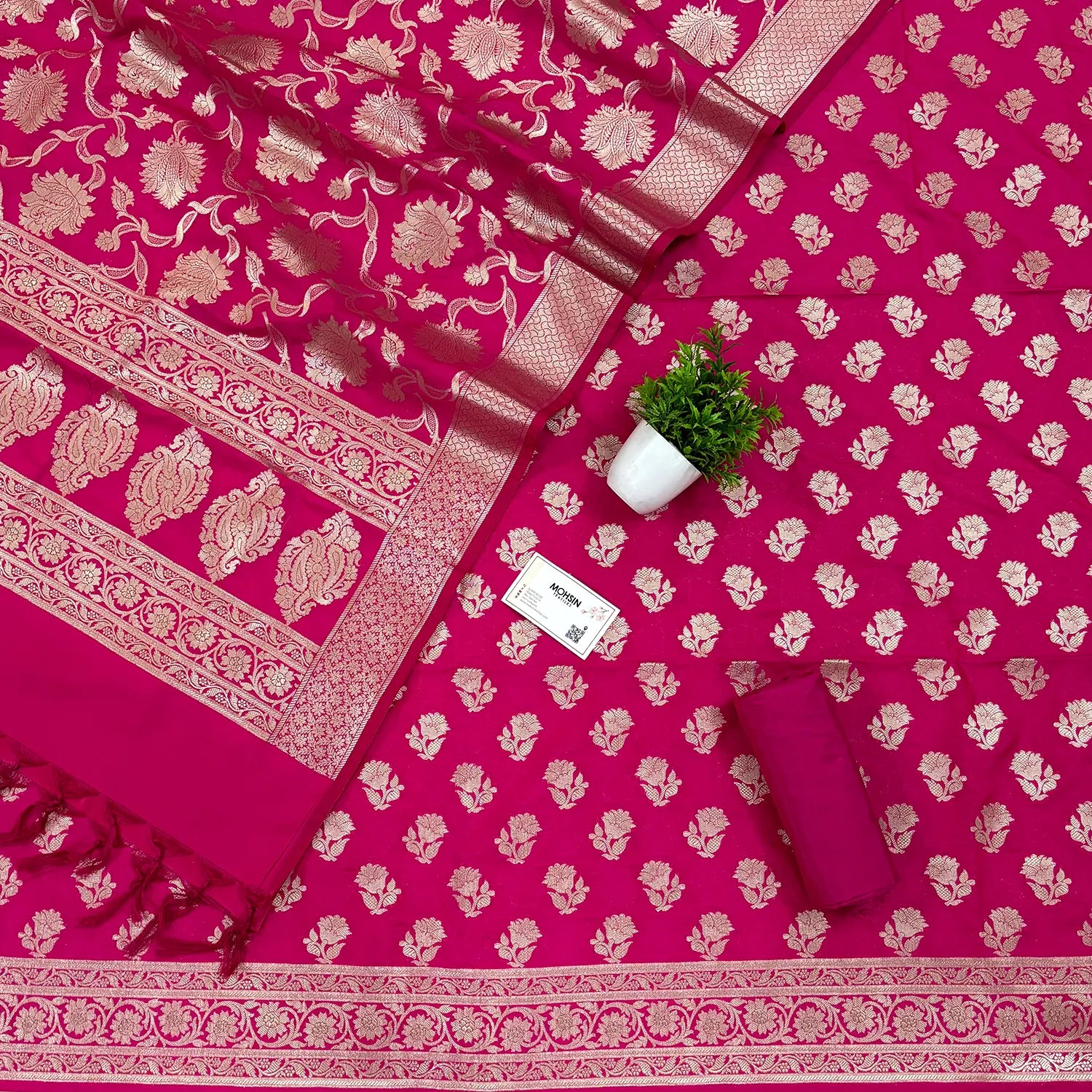 Pink Shringar Katan Silk Banarasi Suit