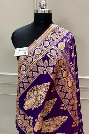 Auda Floranza Katan Silk Banarasi Saree