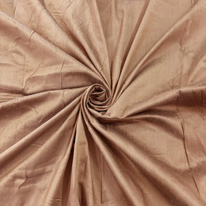 Brown Plain Cotton Silk Fabric