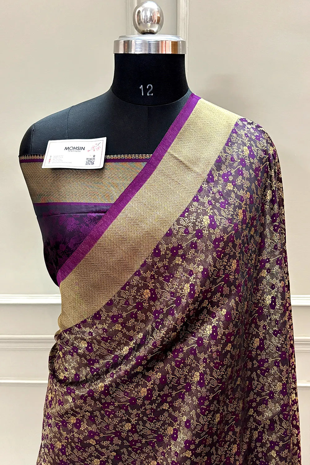 Purple Jamawar Katan Silk Banarasi Saree