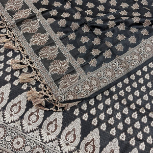 Black Agni Buti Cotton Silk Banarasi Suit