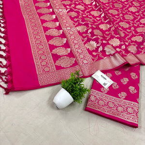 Pink Shringar Katan Silk Banarasi Suit