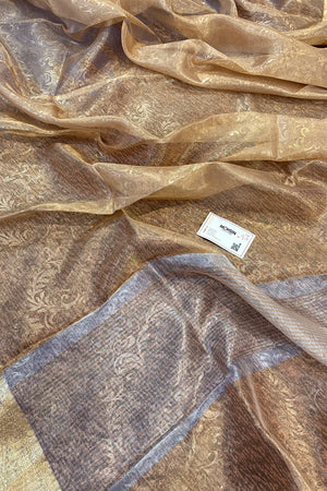 Cooper Ambose Tissue Silk Banarasi Saree