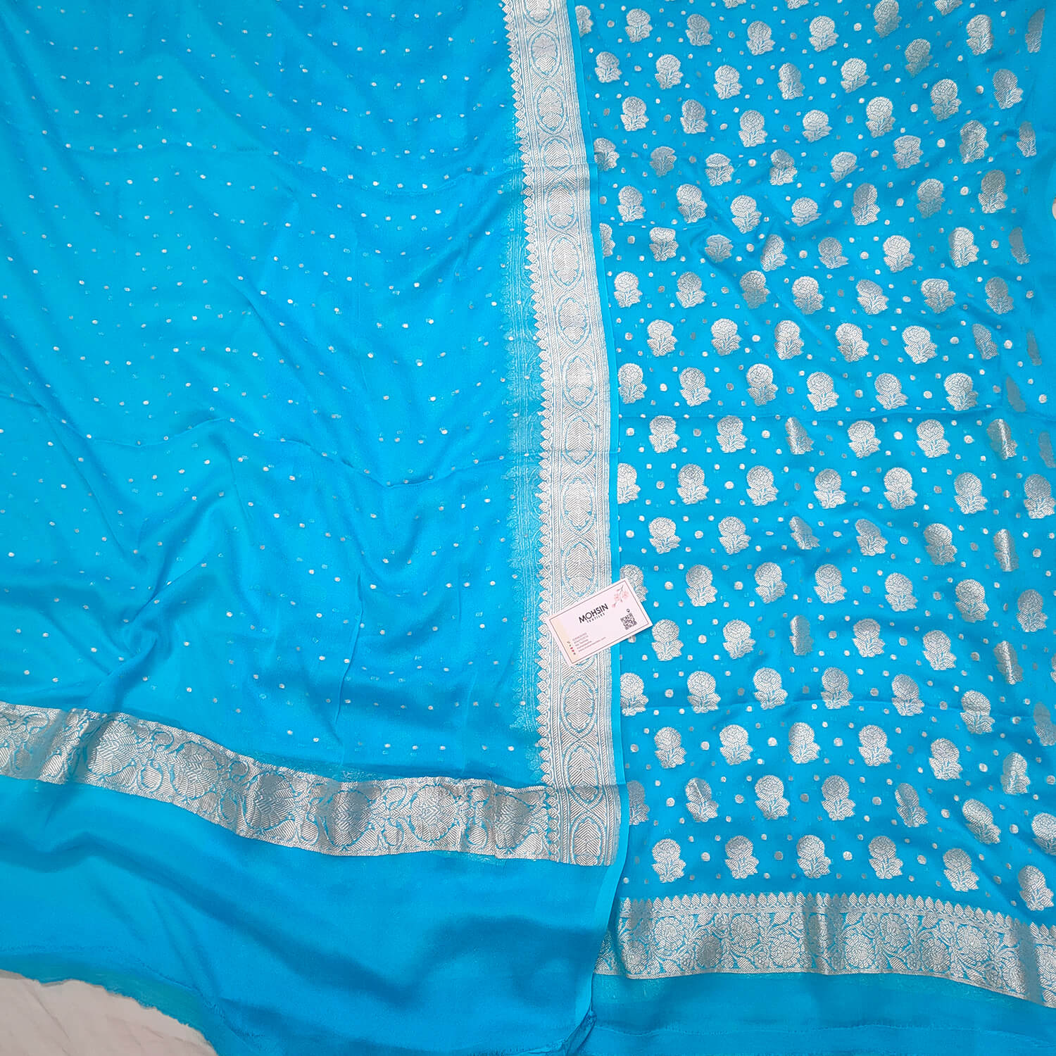 Firozi Handloom Pure Khaddi Georgette Banarasi Suit