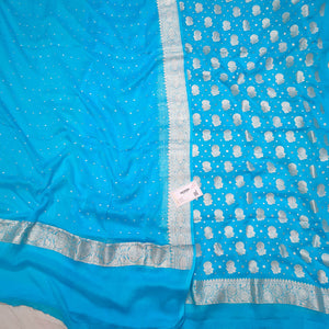 Firozi Handloom Pure Khaddi Georgette Banarasi Suit