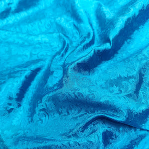 Firozi Tanchoi Satin Silk Banarasi Fabric
