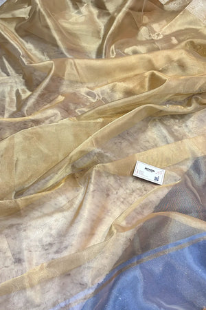 Gold Golden Zari Tissue Silk Banarasi Saree