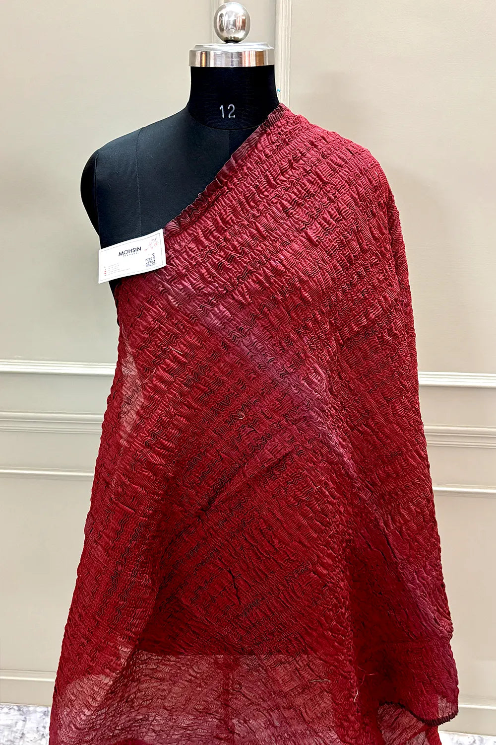 Maroon Crush Banarasi Silk Dupatta