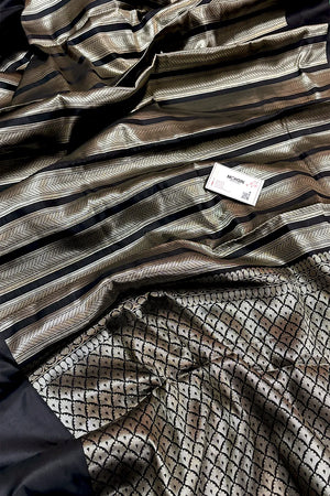 Nita Ambani Black Zari Banarasi Silk Saree