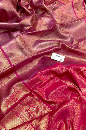 Pink Zari Banarasi Silk Saree
