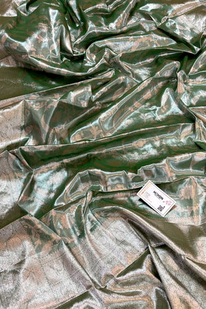 Pista Golden Zari Tissue Silk Banarasi Saree
