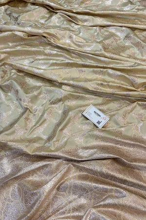 Pista Scorpion Jaal Katan Silk Banarasi Saree