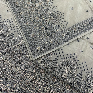 Grey Jhilmila Taj Dola Silk Banarasi Suit