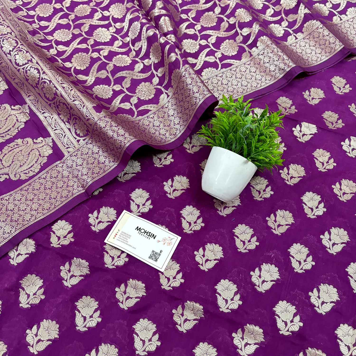 Purple Shringar Katan Silk Banarasi Suit