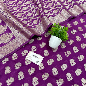 Purple Shringar Katan Silk Banarasi Suit