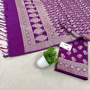Purple Shringar Katan Silk Banarasi Suit