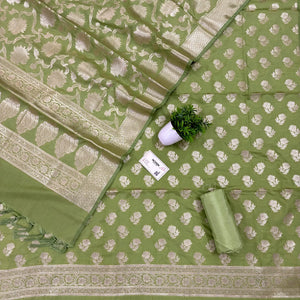 Pista Shringar Katan Silk Banarasi Suit