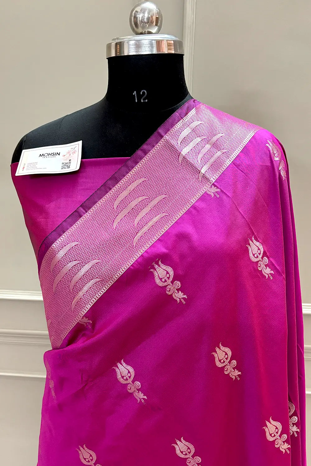 Pink Kalyug Satin Silk Banarasi Saree
