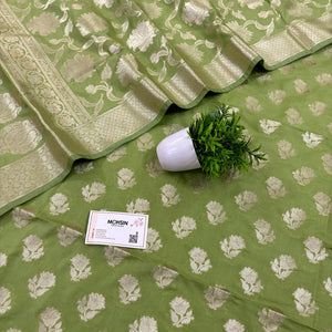 Pista Shringar Katan Silk Banarasi Suit