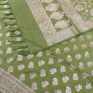 Pista Shringar Katan Silk Banarasi Suit