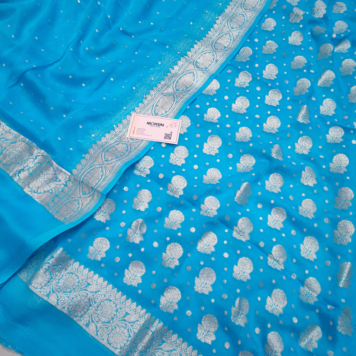 Firozi Handloom Pure Khaddi Georgette Banarasi Suit