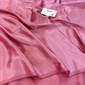 Onion Pink Net Chikankari Sequence Work Fabric