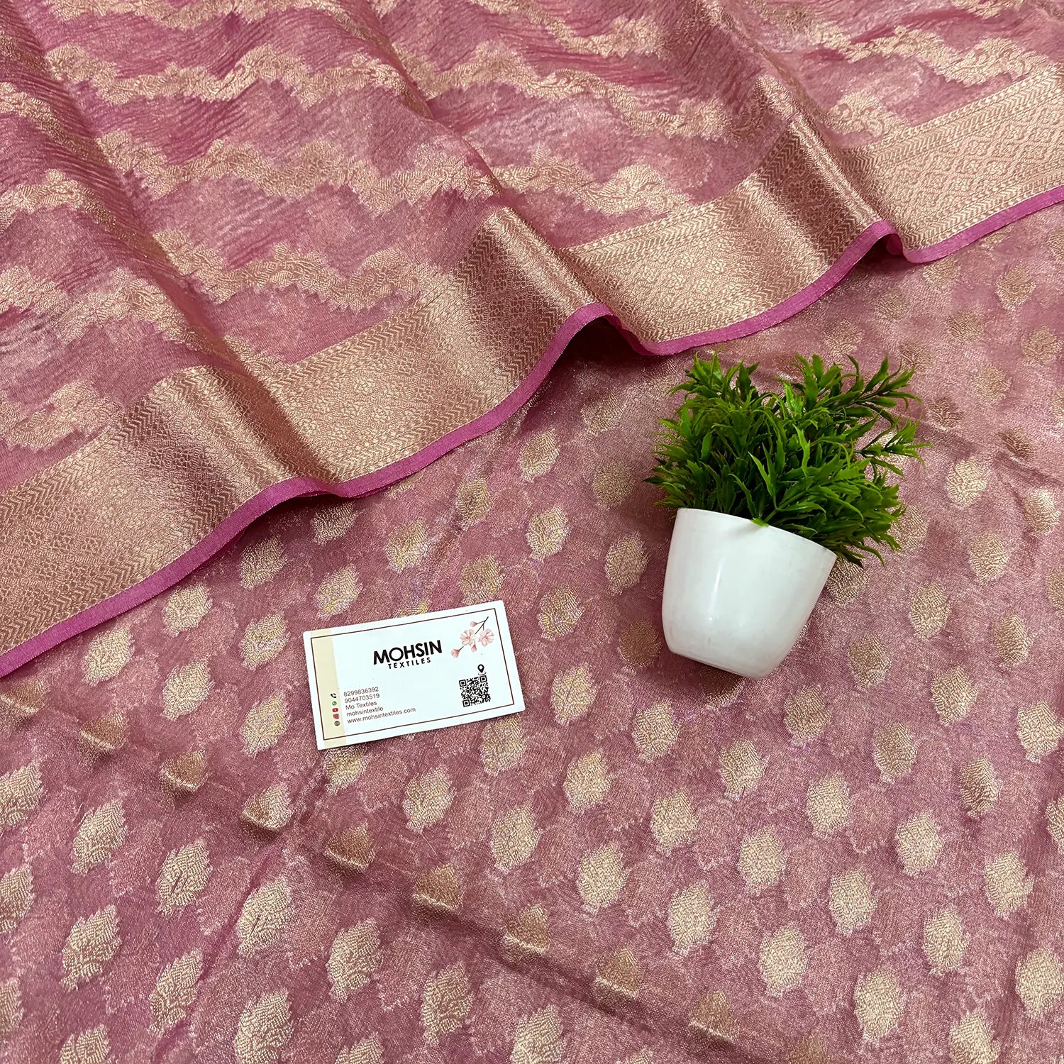 Pink Pairahan Tissue Silk Banarasi Suit