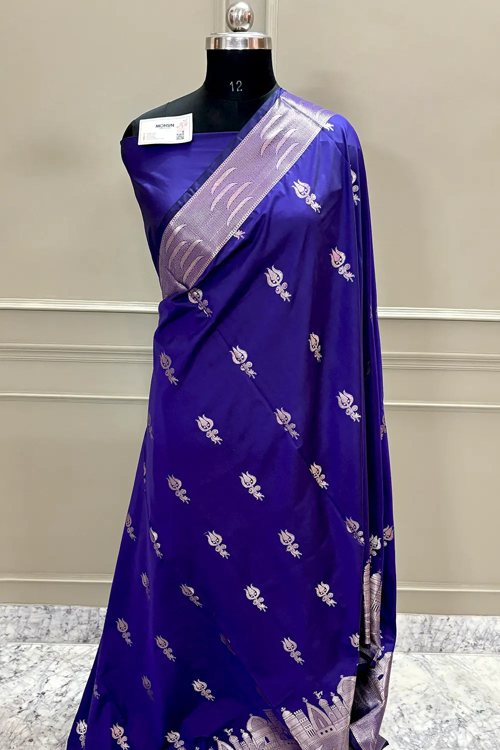 Auda Kalyug Satin Silk Banarasi Saree