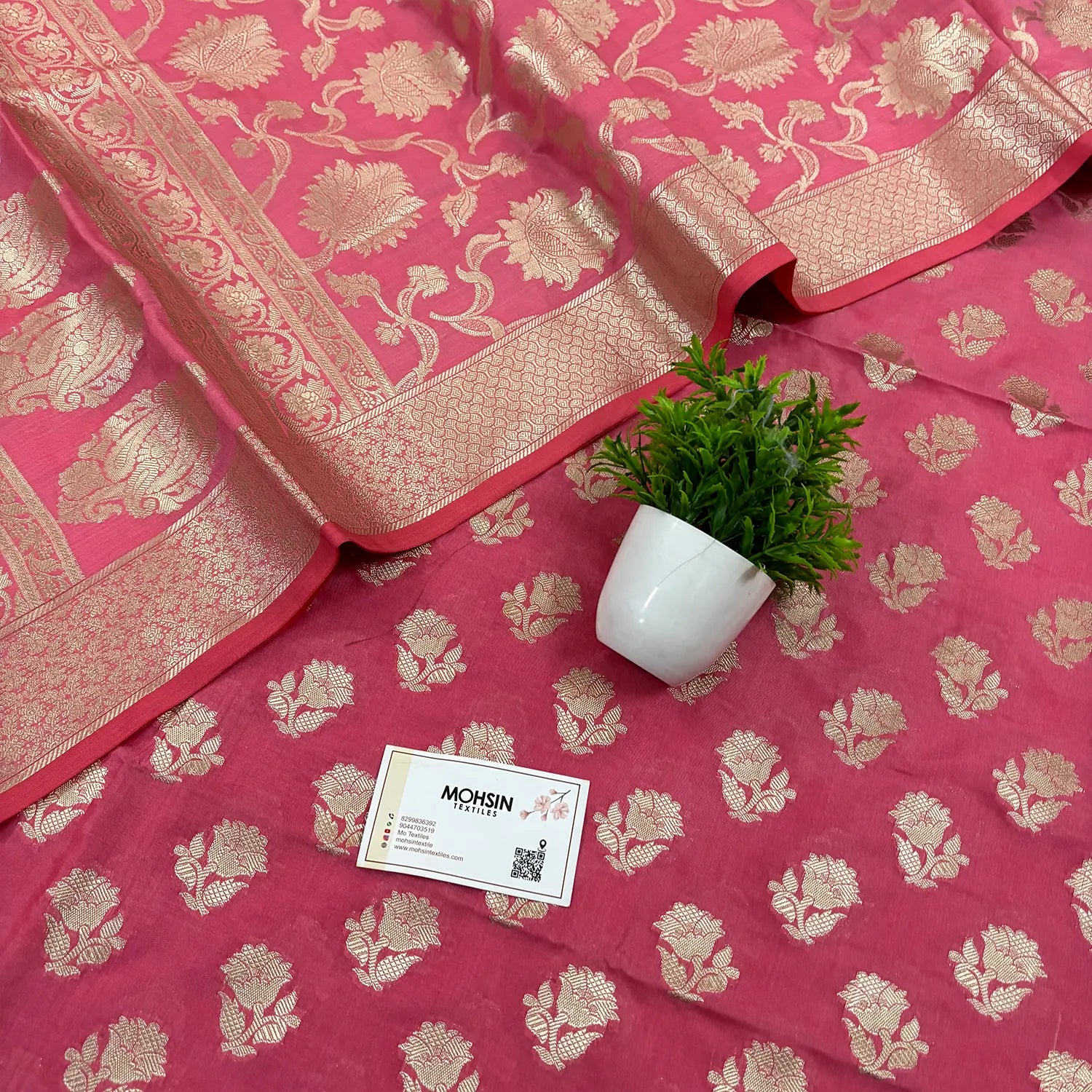 Peach Shringar Katan Silk Banarasi Suit