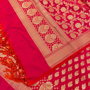 Rani Pink Guldaan Katan Silk Banarasi Suit