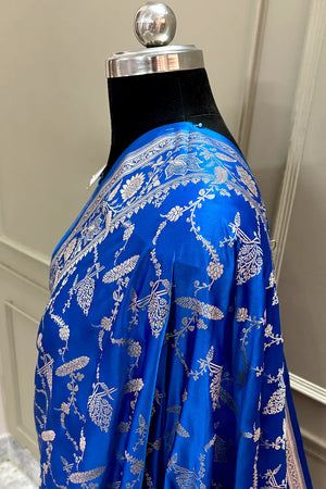 Royal Blue Masakali Katan Silk Banarasi Saree