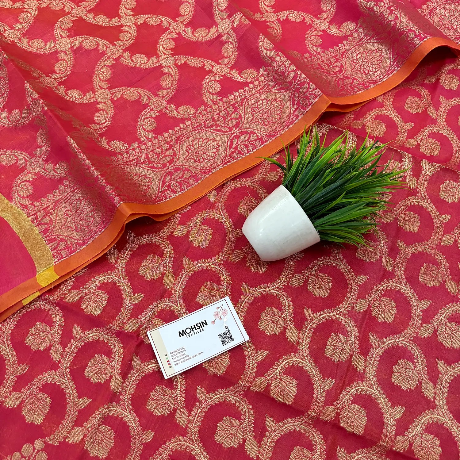 Pink Ikka Jaal Banarasi Silk Suit