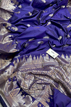 Auda Kalyug Satin Silk Banarasi Saree