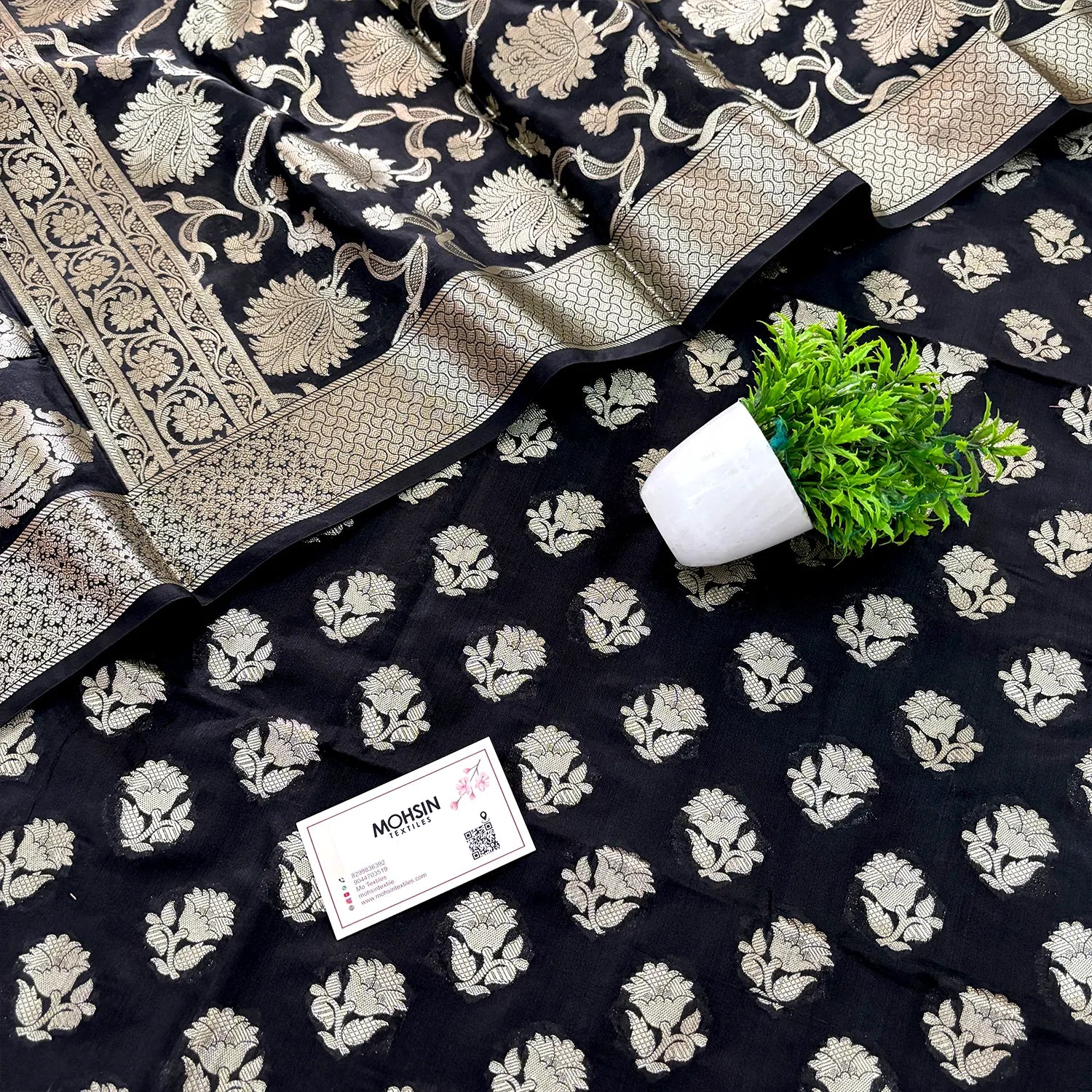 Black Shringar Katan Silk Banarasi Suit