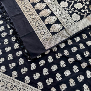Black Shringar Katan Silk Banarasi Suit