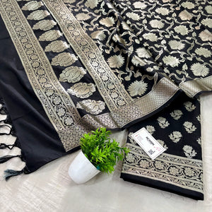 Black Shringar Katan Silk Banarasi Suit