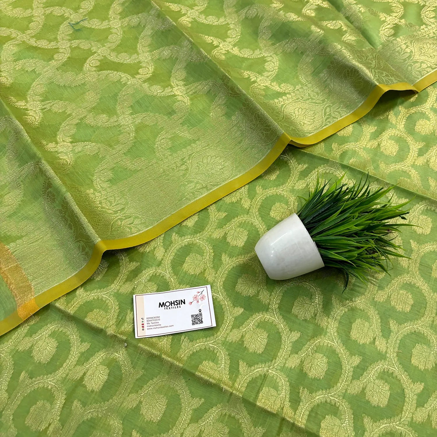 Pista Ikka Jaal Banarasi Silk Suit