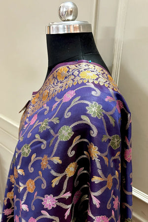 Auda Zari Meena Cotton Silk Banarasi Dupatta