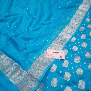 Firozi Handloom Pure Khaddi Georgette Banarasi Suit