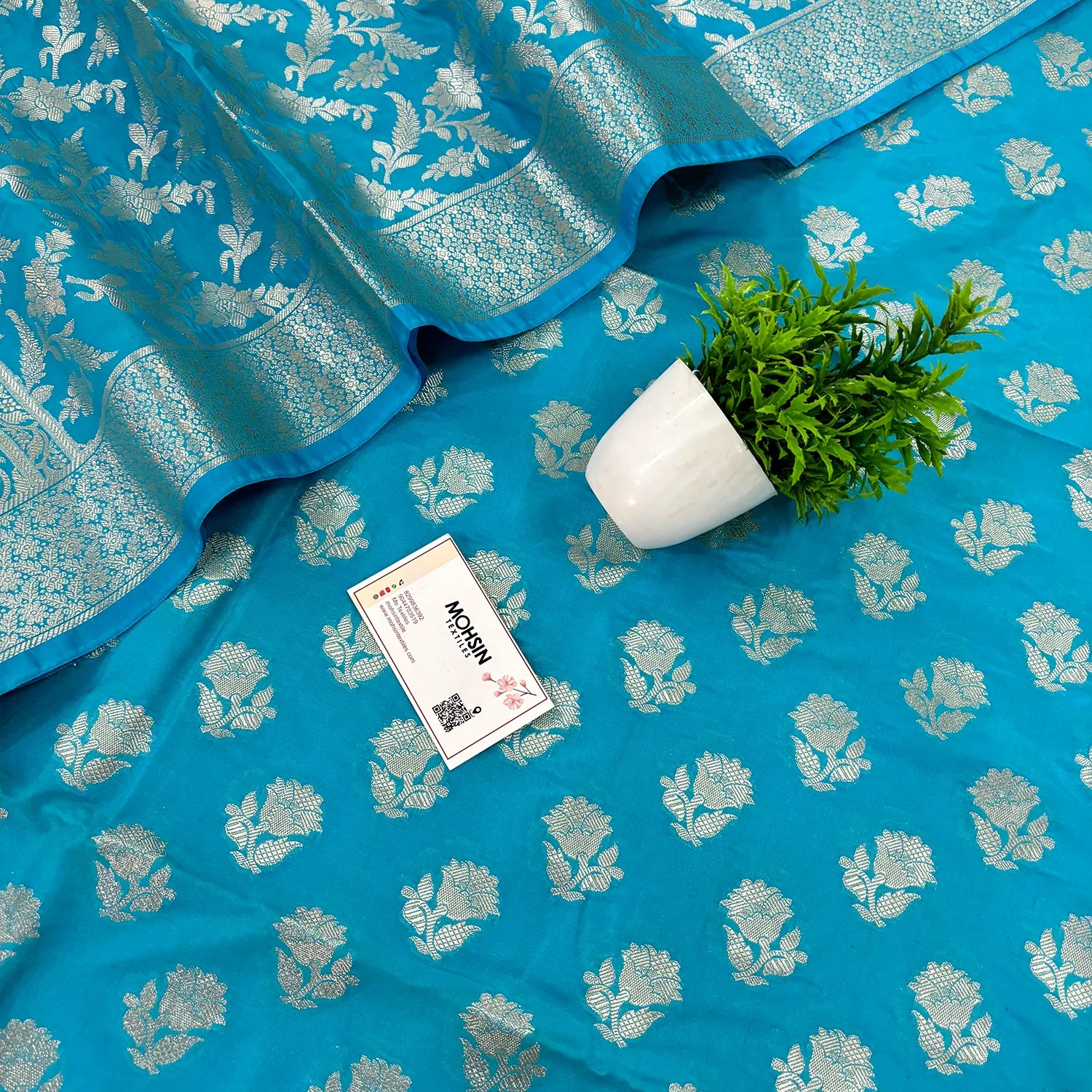 Firozi Shringar Katan Silk Banarasi Suit